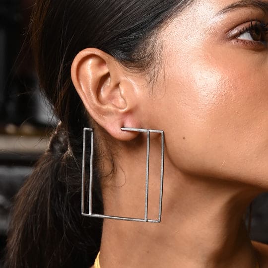 Rustic Square Earrings