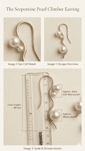 The Serpentine Pearl Climber Earring