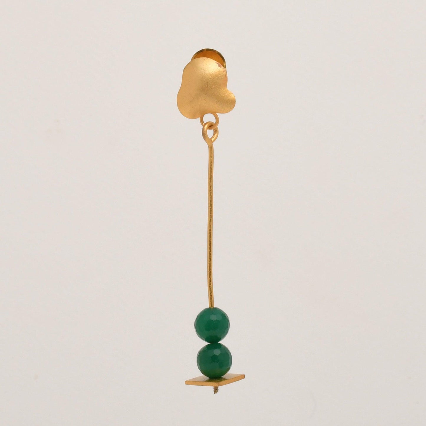 The Green and Gold Drop Earrings - Zaza by Somya