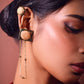 Golden Wood Cascade Earring