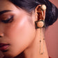 Golden Wood Cascade Earring