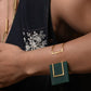 Verdant Verve: Bold Green Bracelet