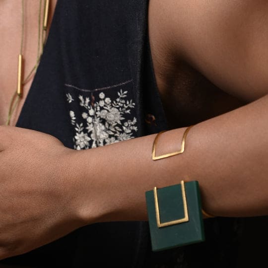 Verdant Verve: Bold Green Bracelet