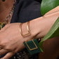 Verdant Verve: Bold Green Bracelet