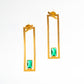 Emerald Elegance Green Hanging Earrings
