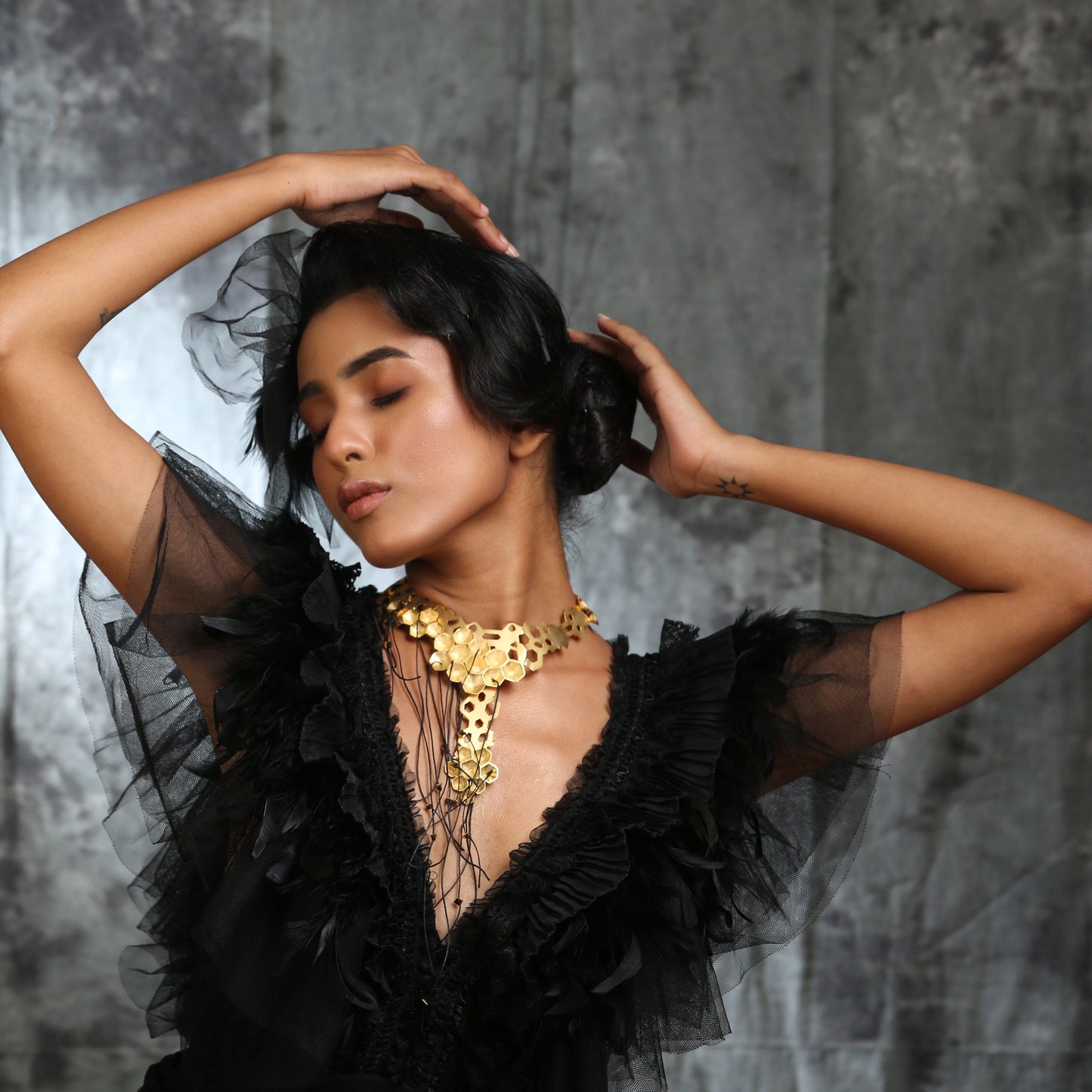 Web Of Luxury Neckpiece