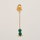 The Green and Gold Drop Earrings - Zaza by Somya