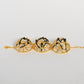 Black and Gold Studded Circle Bracelet - Zaza by Somya